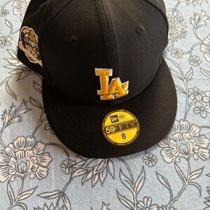 New Era Black and Gold LA Dodgers Cap